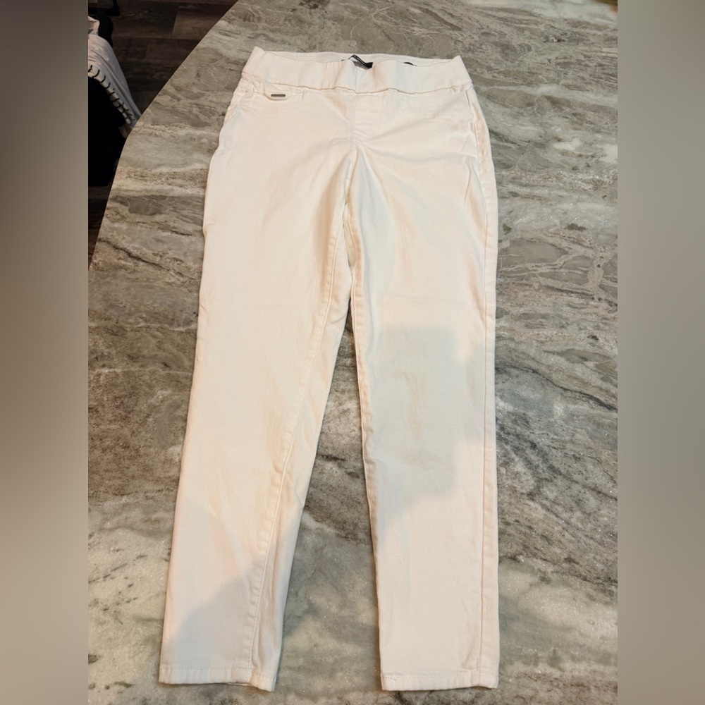 Nine West White Pull On Skinny Crop Jeans Size 4